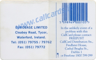 Eurobase Callcard (back) Eurobase Callcard (back)