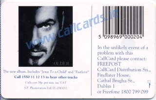 George Michael Callcard (back) George Michael Callcard (back)