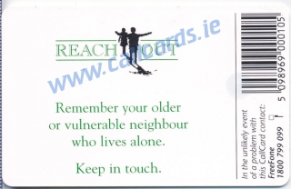 Reach Out Campaign 1997 Callcard featuring Ronan Keating (back) Reach Out Campaign 1997 Callcard featuring Ronan Keating (back)