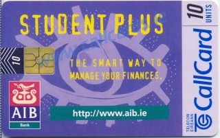 AIB Student Plus 1997 Callcard (front) AIB Student Plus 1997 Callcard (front)
