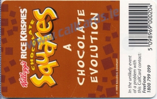 Kellogg's Rice Krispies Chocolate Squares Callcard (back) Kellogg's Rice Krispies Chocolate Squares Callcard (back)