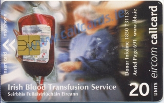 Irish Blood Transfusion Service Callcard (front) Irish Blood Transfusion Service Callcard (front)