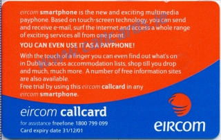 Eircom Smartphone Callcard (back) Eircom Smartphone Callcard (back)