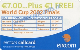 Kevin Kilbane World Cup 2002 Callcard (back) Kevin Kilbane World Cup 2002 Callcard (back)
