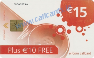 Eircom Callcard €15 (front) Eircom Callcard €15 (front)