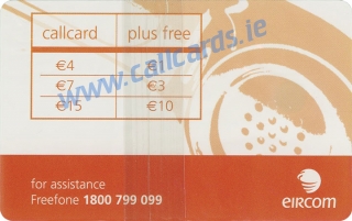 Eircom Callcard €15 (back) Eircom Callcard €15 (back)